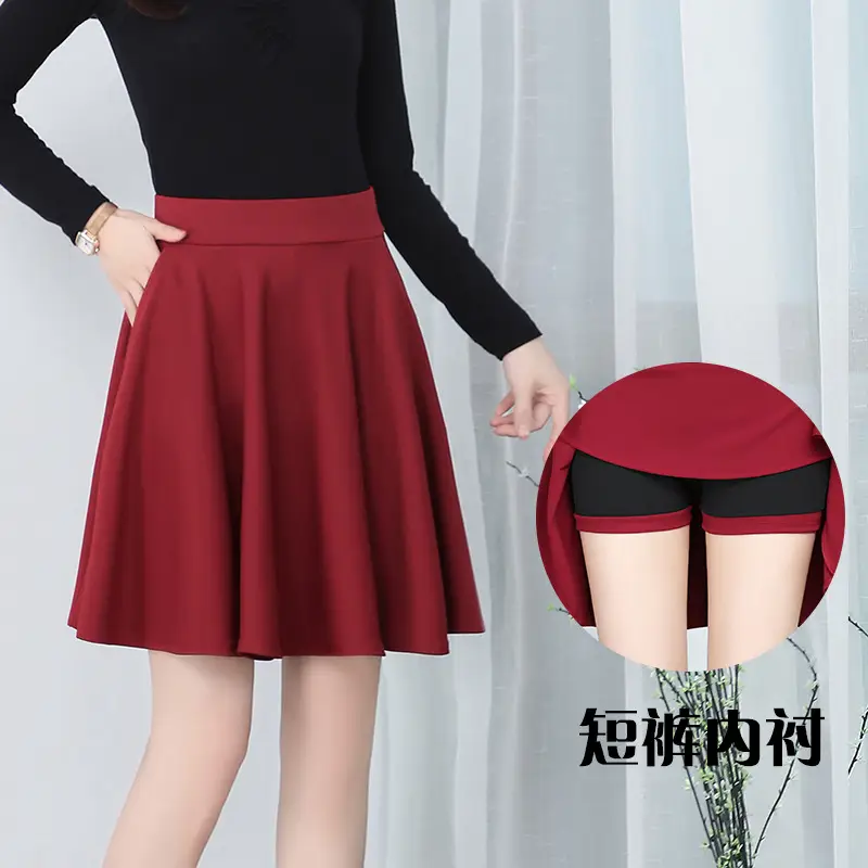 Black Elastic Pleated Skirt High Waist Women - Image 2