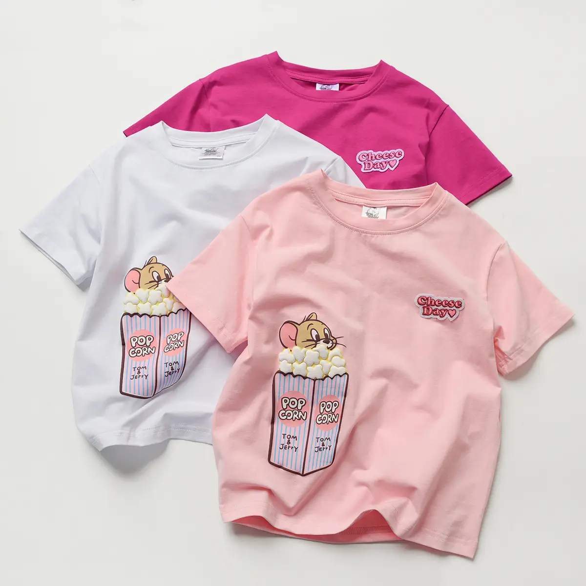 Tom and Jerry Cotton Cartoon T-Shirt Pink Large - Image 6