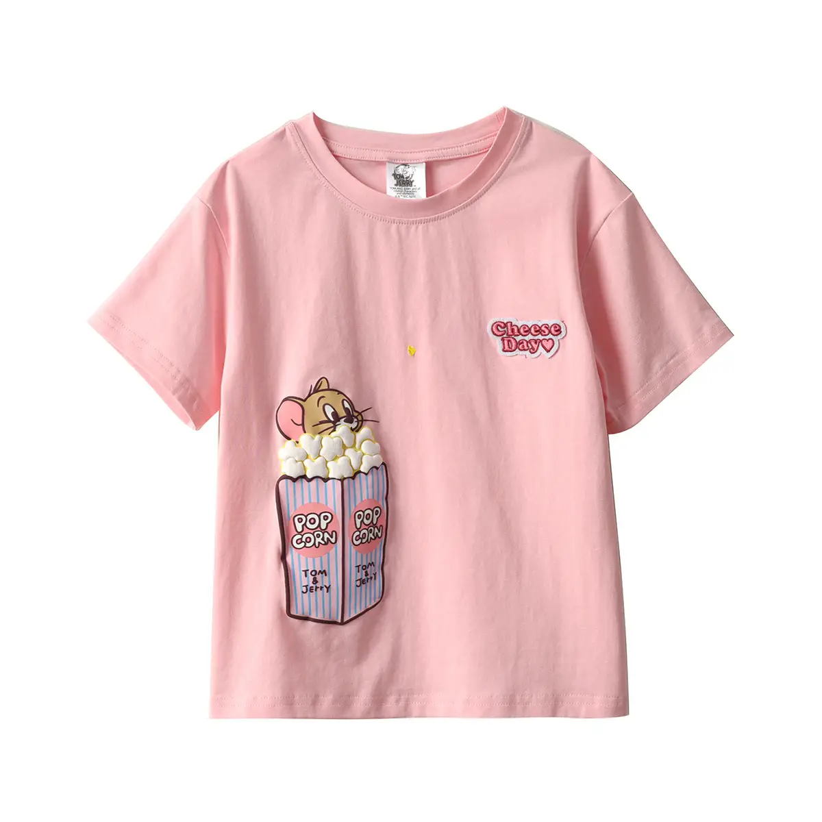 Tom and Jerry Cotton Cartoon T-Shirt Pink Large - Image 8