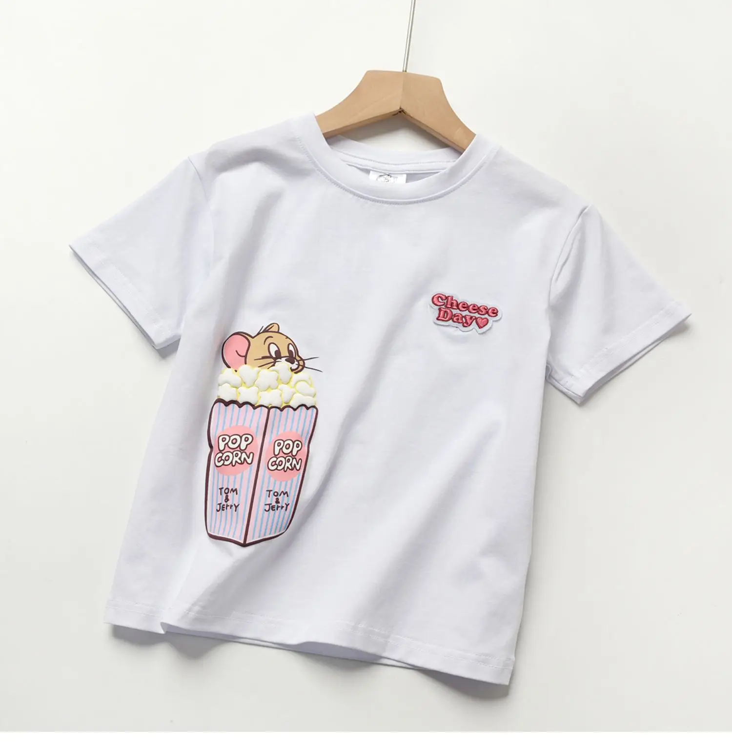 Tom and Jerry Cotton Cartoon T-Shirt Pink Large — feature 6