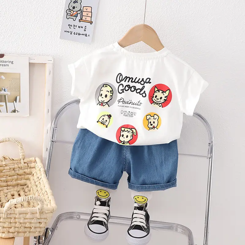 Children Cotton Graphic Shorts Suit Summer Boys — feature 2