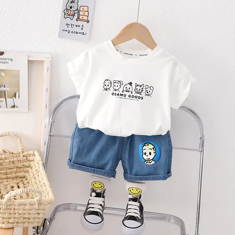 Children Cotton Graphic Shorts Suit Summer Boys — feature 3