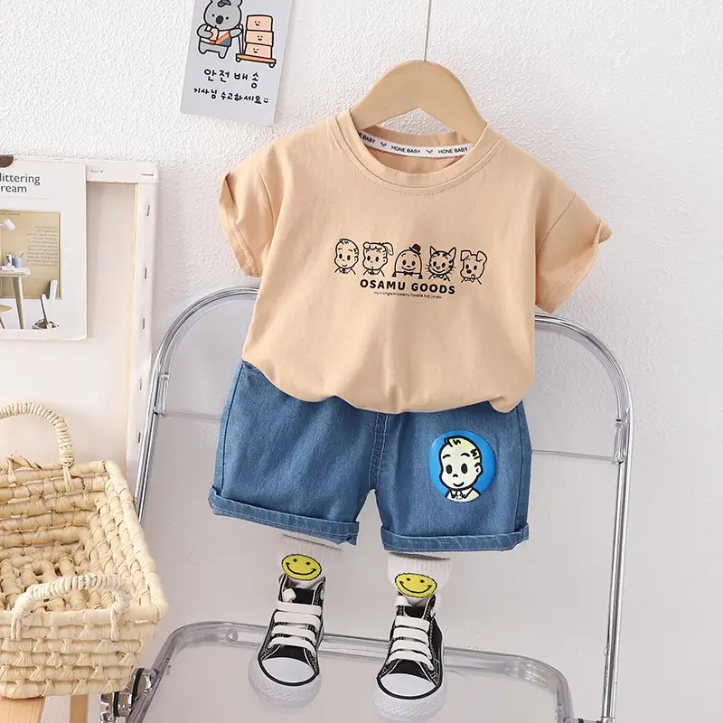 Children Cotton Graphic Shorts Suit Summer Boys — feature 4