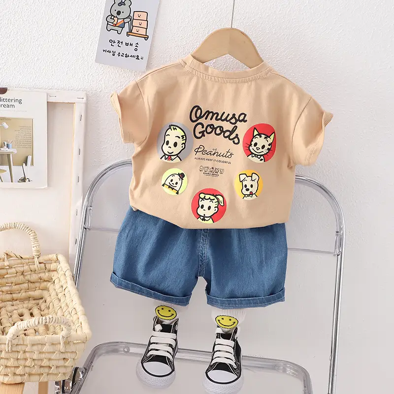 Children Cotton Graphic Shorts Suit Summer Boys — feature 5