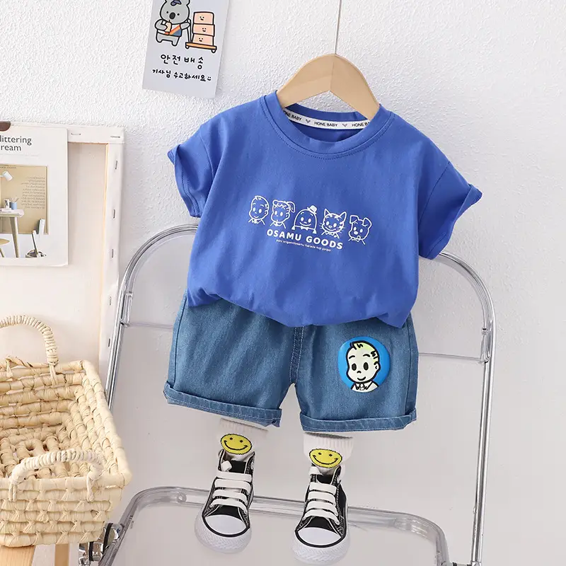 Children Cotton Graphic Shorts Suit Summer Boys — feature 6