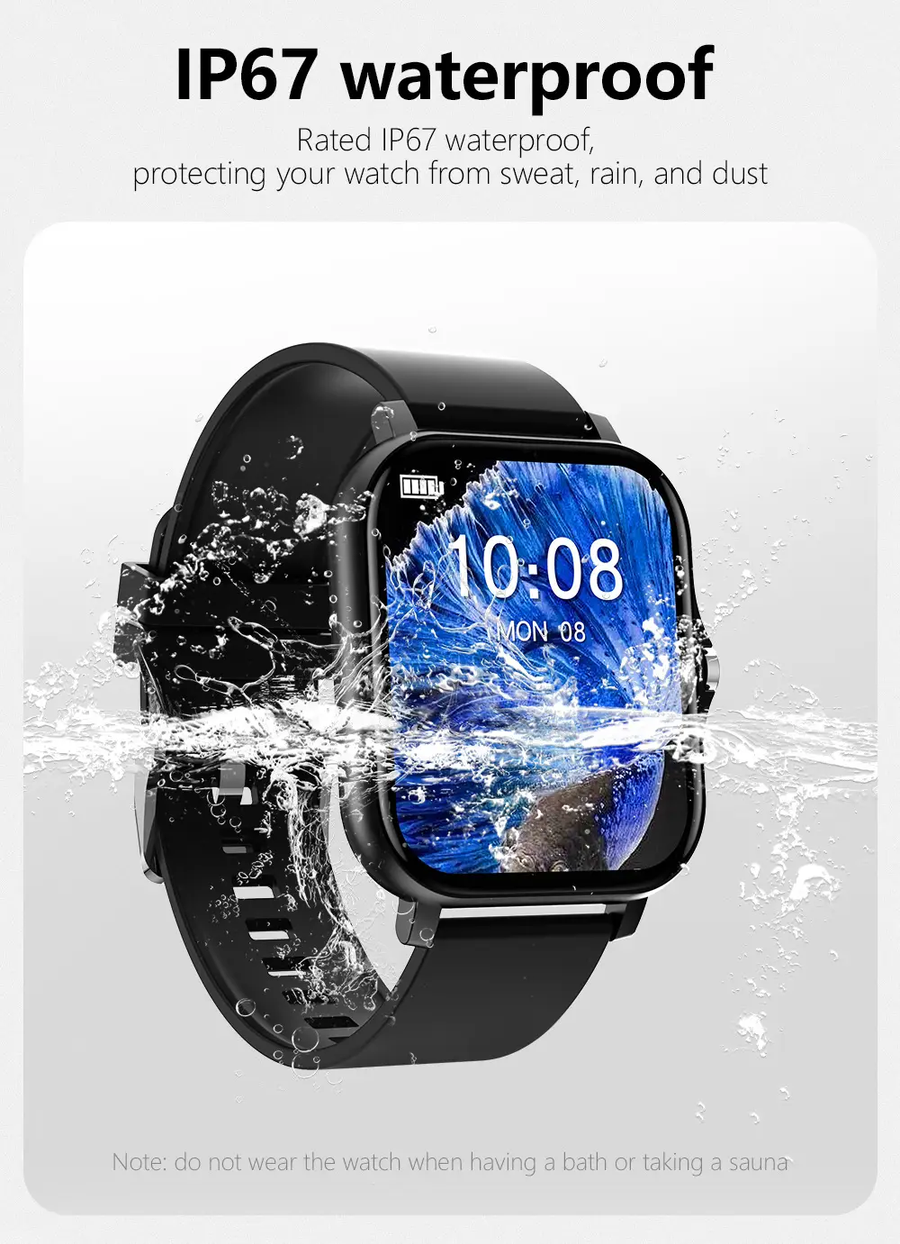 Gold Mesh Smart Watch with Touch Screen & Bluetooth — feature 13