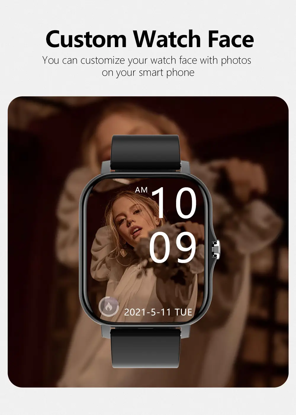 Gold Mesh Smart Watch with Touch Screen & Bluetooth — feature 7