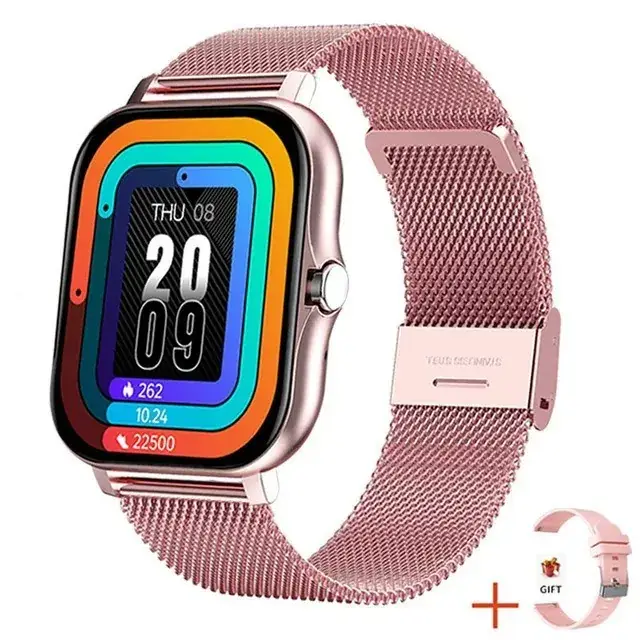 Gold Mesh Smart Watch with Touch Screen & Bluetooth - Image 11