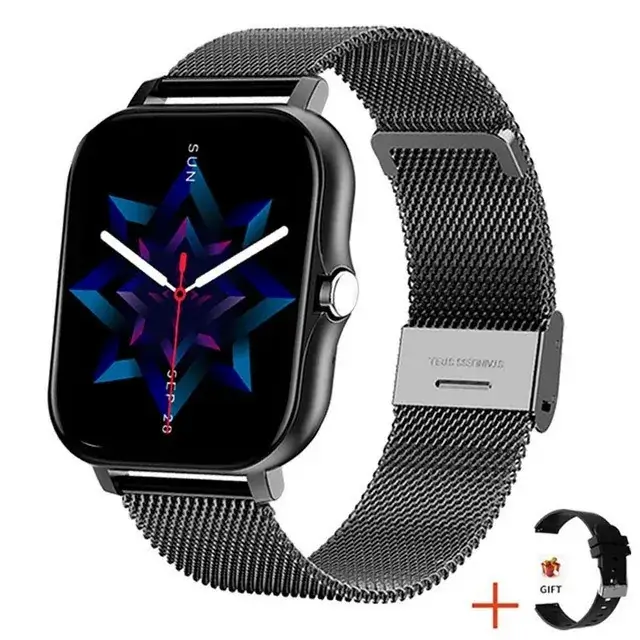 Gold Mesh Smart Watch with Touch Screen & Bluetooth - Image 9