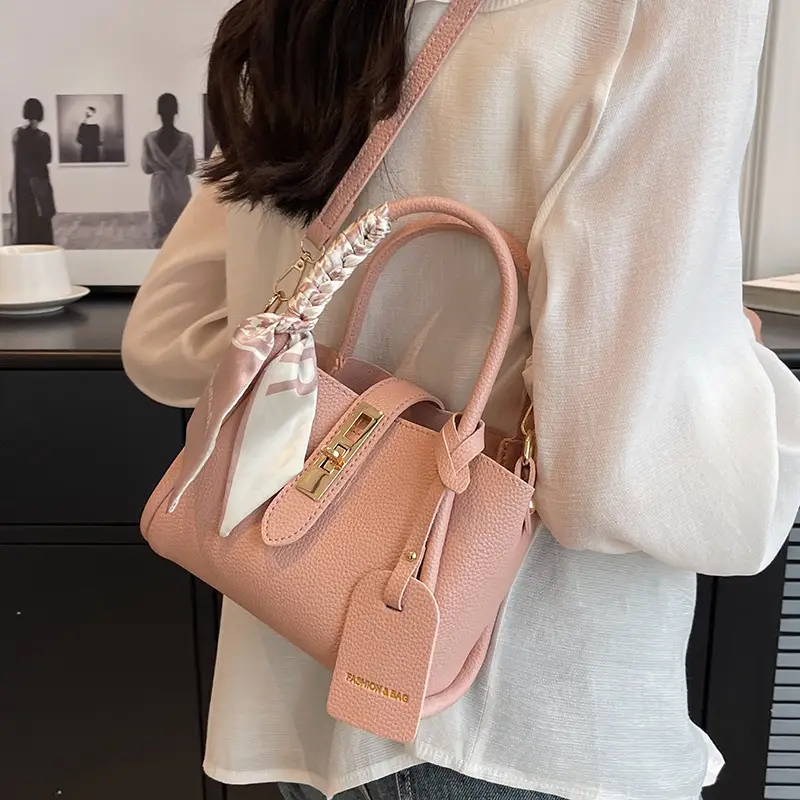 Blue Leather Shoulder Messenger Bag for Women 2023 - Image 10