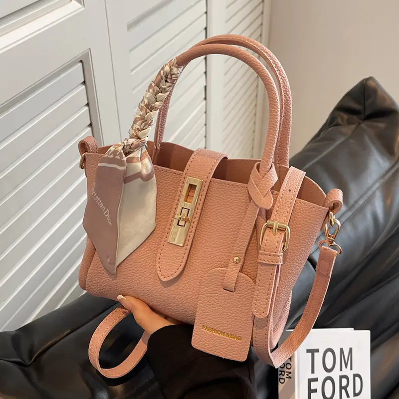 Blue Leather Shoulder Messenger Bag for Women 2023 - Image 5