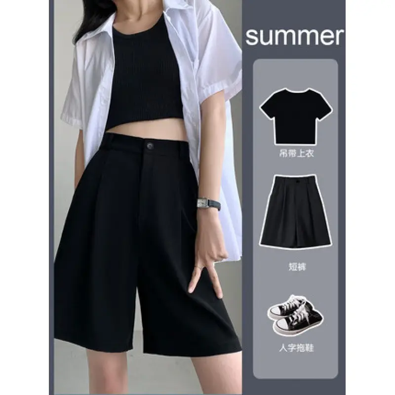 Women's Thin Slimming Shorts with High Waist Design - Image 4
