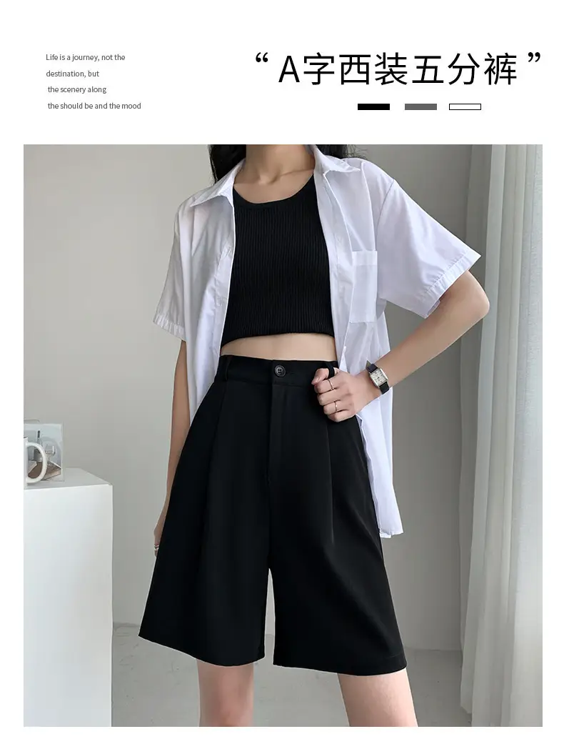 Women's Thin Slimming Shorts with High Waist Design — feature 1