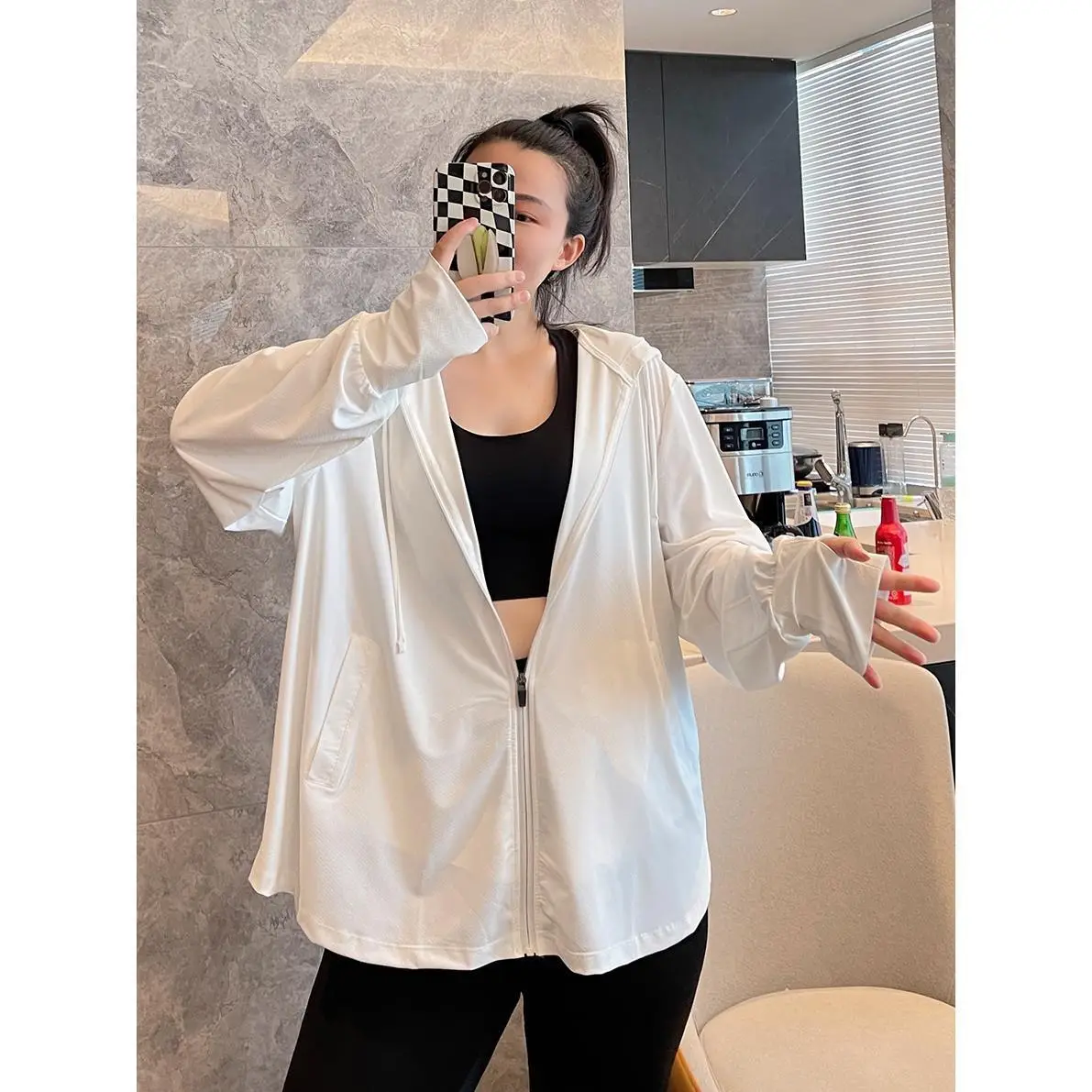 Plus-Size Women Ice Silk Sun Protection Jacket 2025 - Image 6
