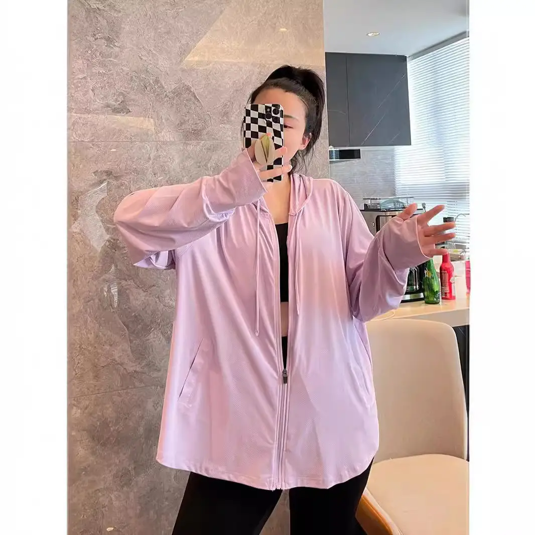 Plus-Size Women Ice Silk Sun Protection Jacket 2025 - Image 8