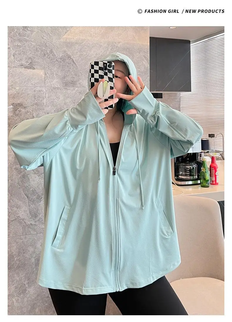 Plus-Size Women Ice Silk Sun Protection Jacket 2025 — feature 13