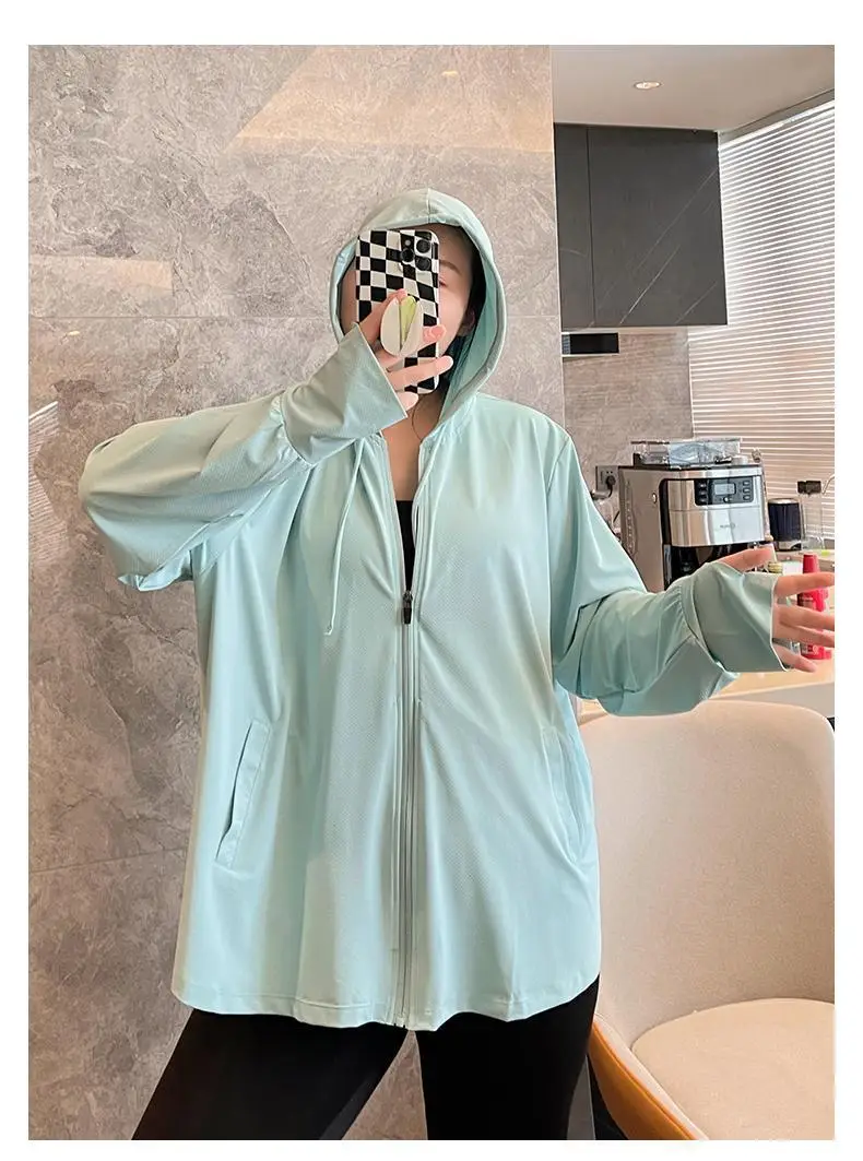 Plus-Size Women Ice Silk Sun Protection Jacket 2025 — feature 14