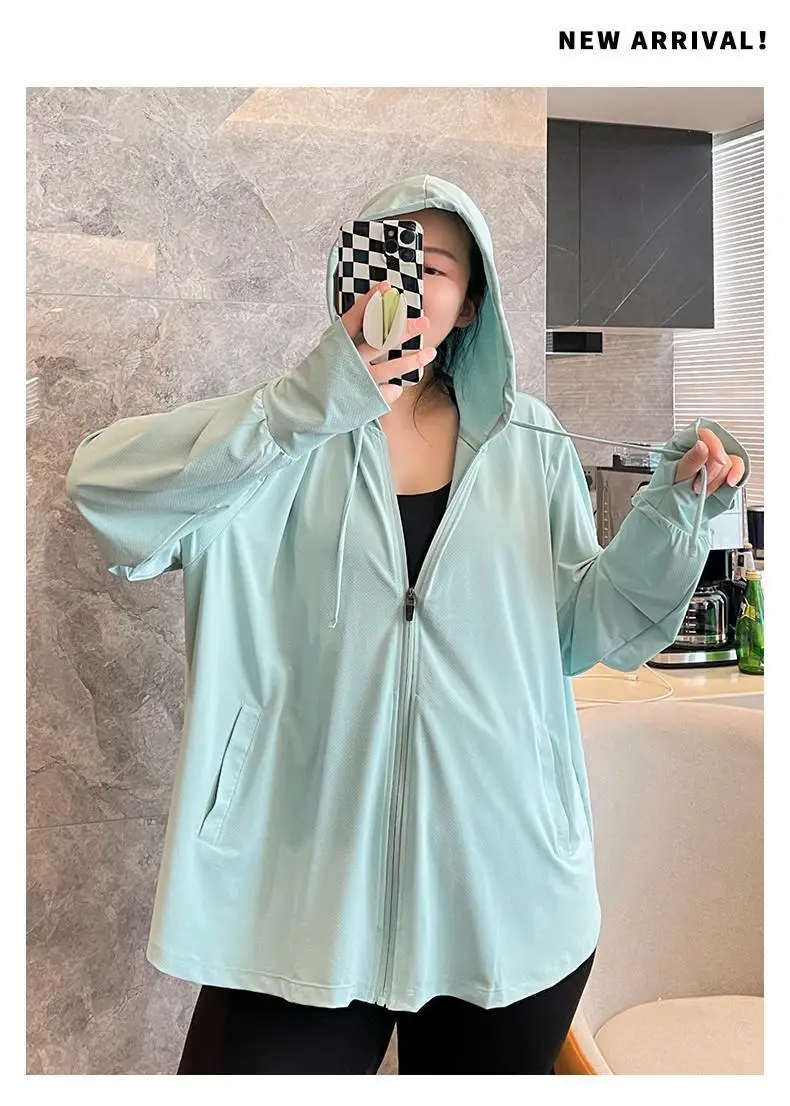 Plus-Size Women Ice Silk Sun Protection Jacket 2025 — feature 15