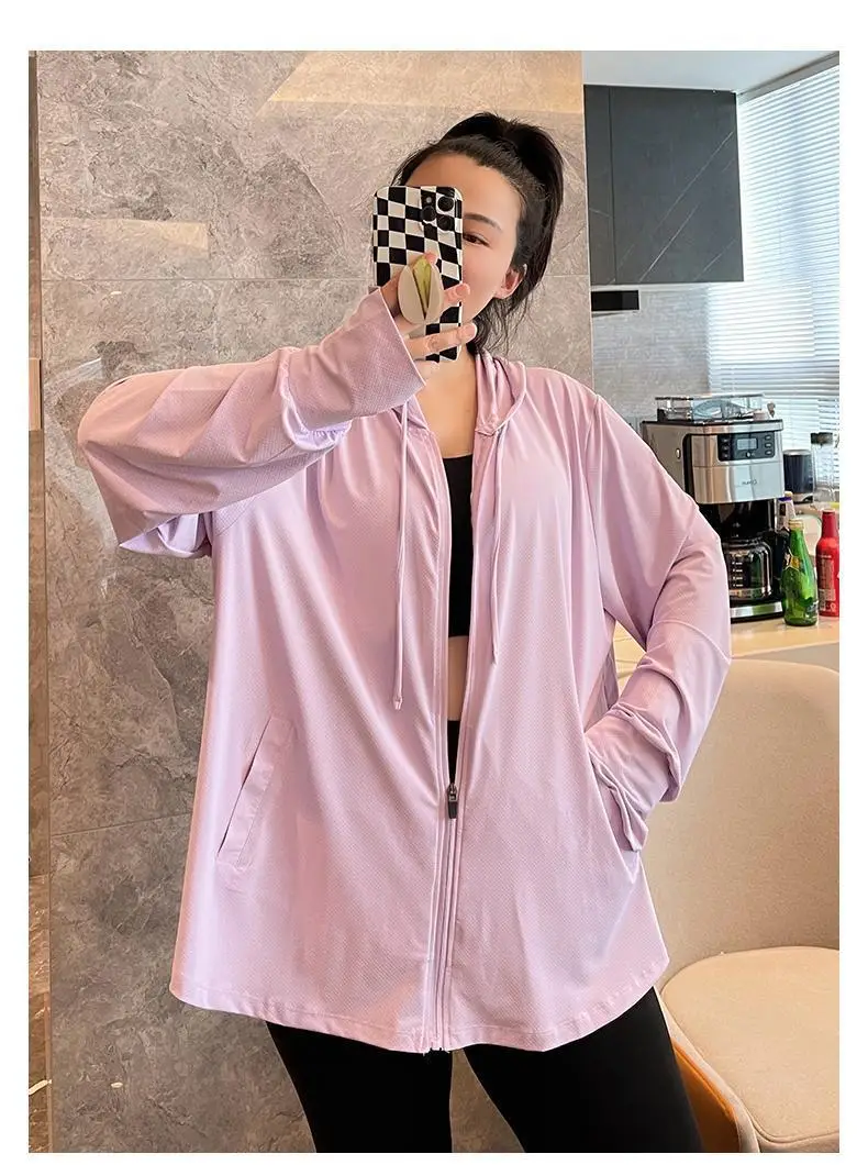 Plus-Size Women Ice Silk Sun Protection Jacket 2025 — feature 17