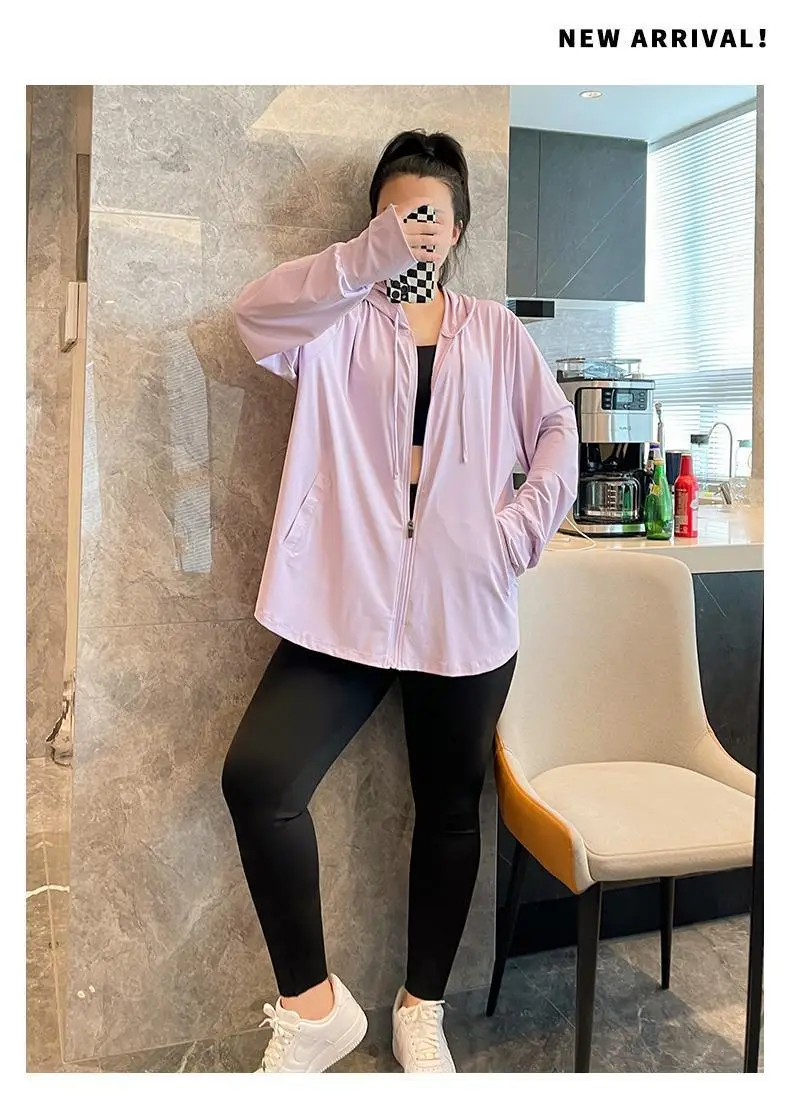 Plus-Size Women Ice Silk Sun Protection Jacket 2025 — feature 18