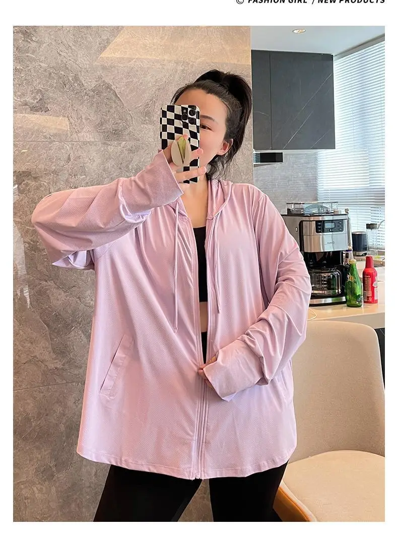 Plus-Size Women Ice Silk Sun Protection Jacket 2025 — feature 19