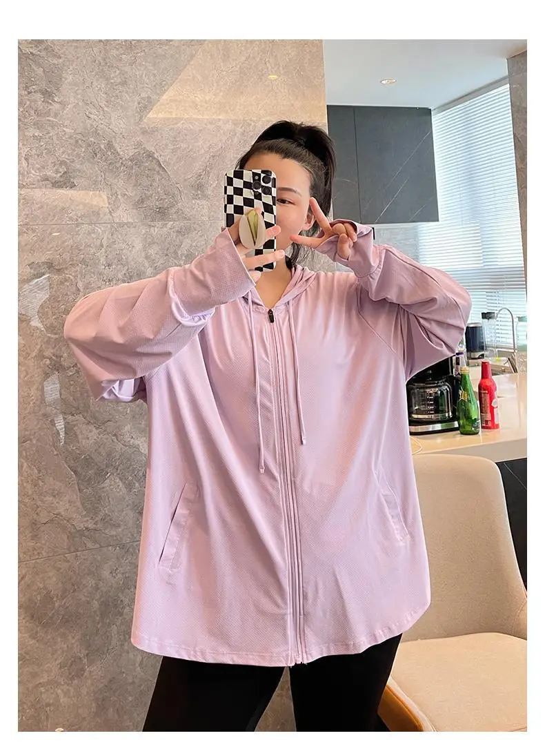 Plus-Size Women Ice Silk Sun Protection Jacket 2025 — feature 20