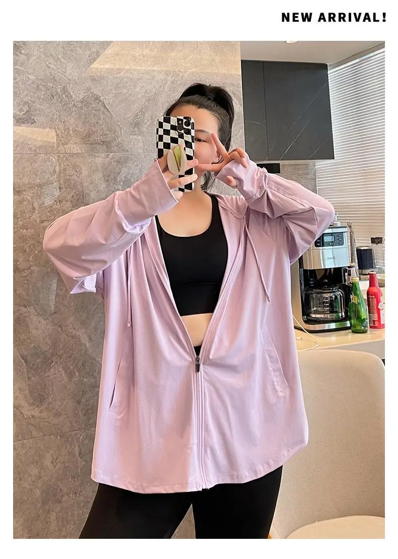 Plus-Size Women Ice Silk Sun Protection Jacket 2025 — feature 21