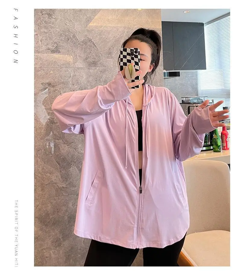 Plus-Size Women Ice Silk Sun Protection Jacket 2025 — feature 22