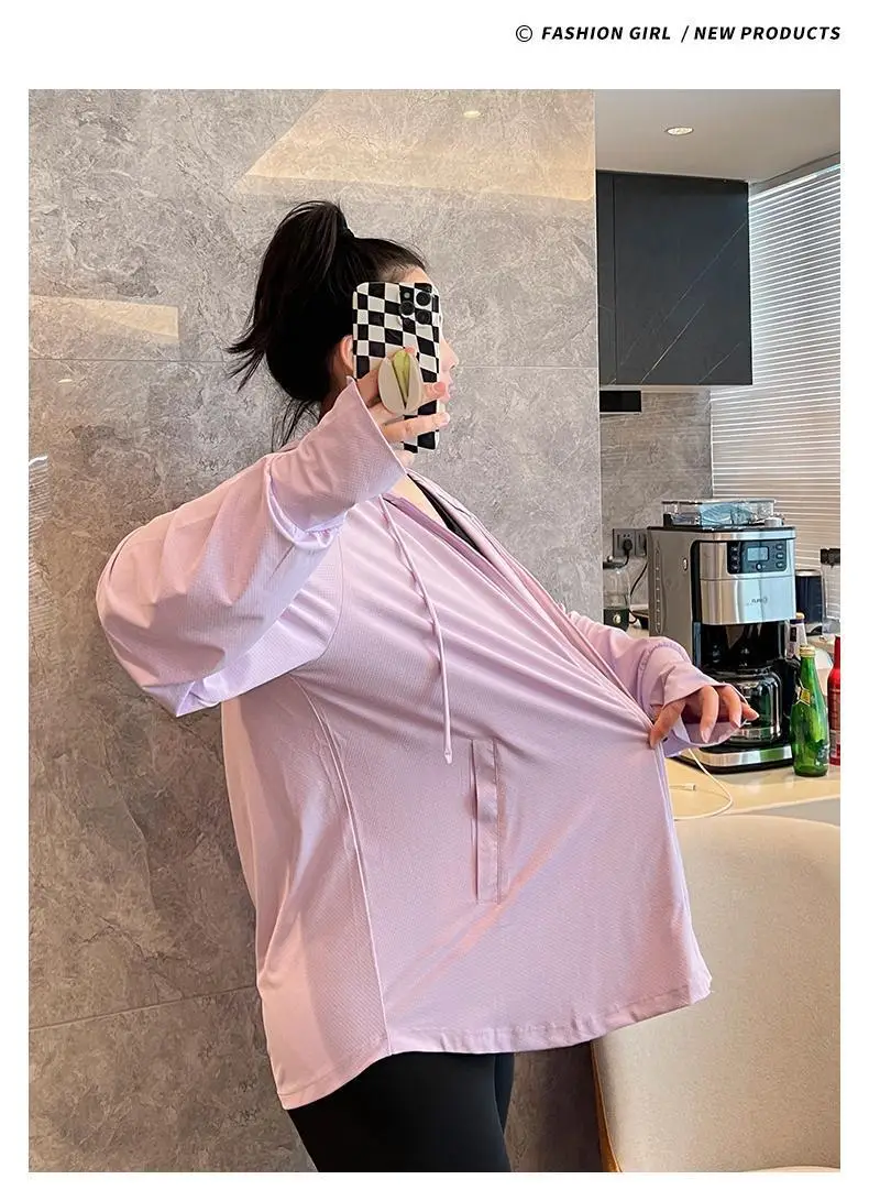 Plus-Size Women Ice Silk Sun Protection Jacket 2025 — feature 23