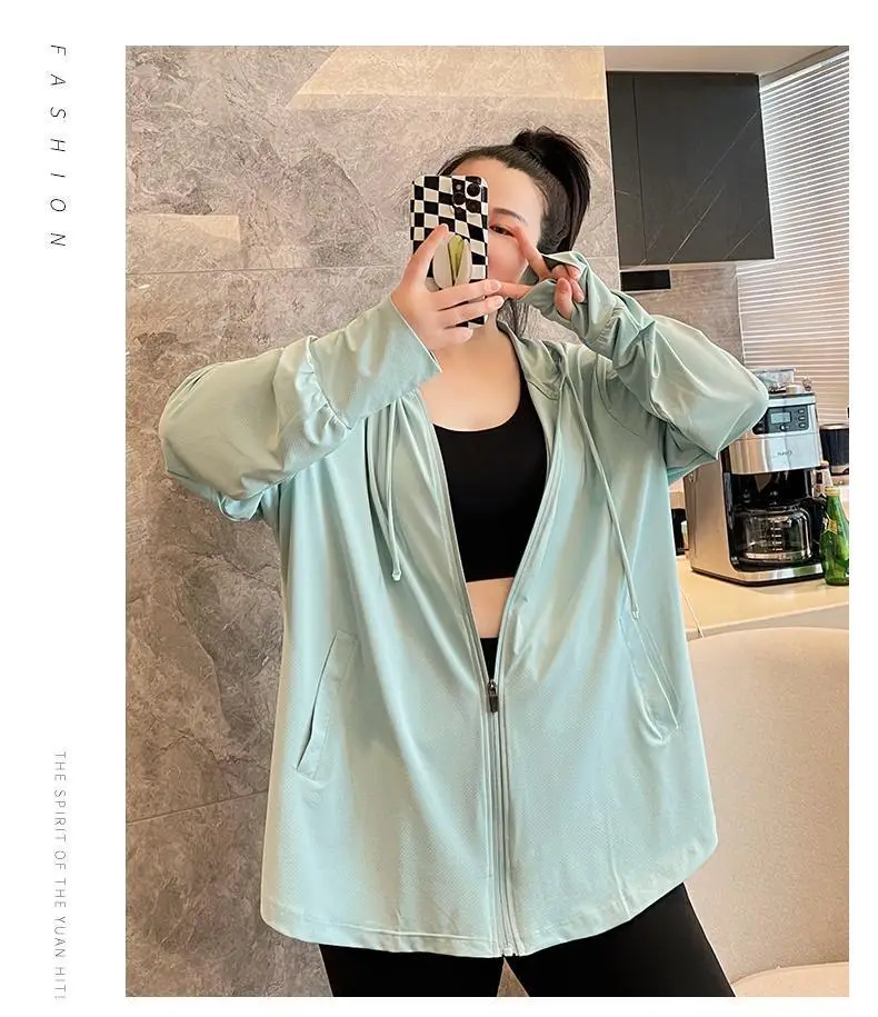 Plus-Size Women Ice Silk Sun Protection Jacket 2025 — feature 26
