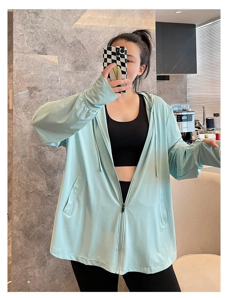 Plus-Size Women Ice Silk Sun Protection Jacket 2025 — feature 28