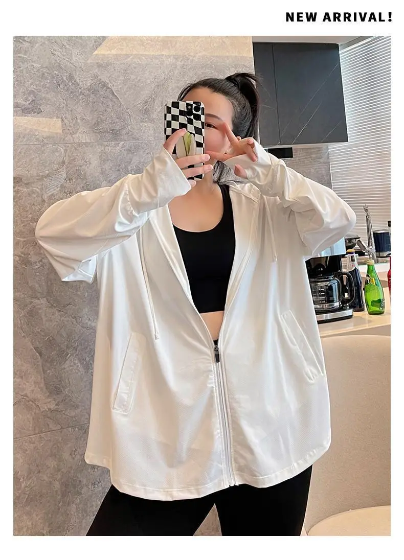 Plus-Size Women Ice Silk Sun Protection Jacket 2025 — feature 29
