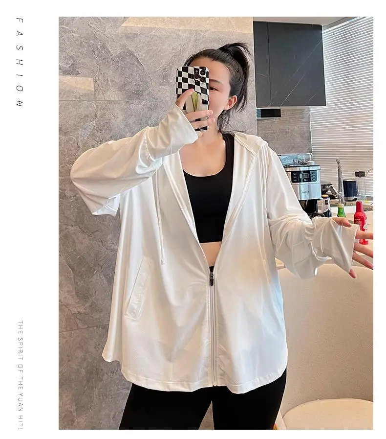 Plus-Size Women Ice Silk Sun Protection Jacket 2025 — feature 30