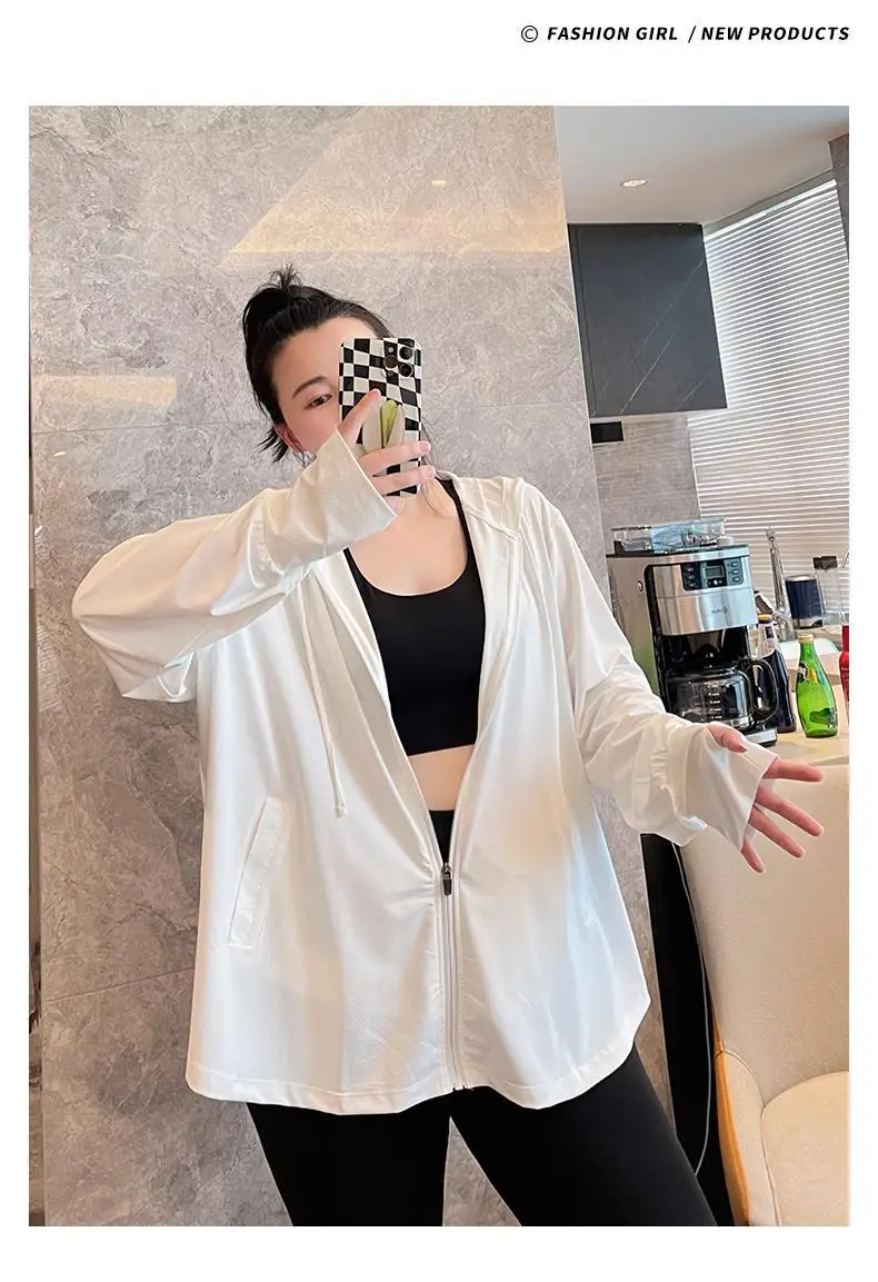 Plus-Size Women Ice Silk Sun Protection Jacket 2025 — feature 31