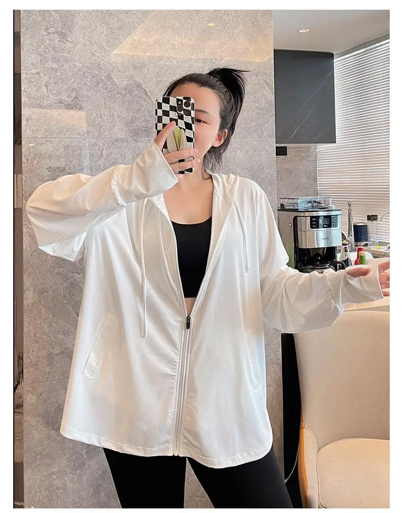 Plus-Size Women Ice Silk Sun Protection Jacket 2025 — feature 36