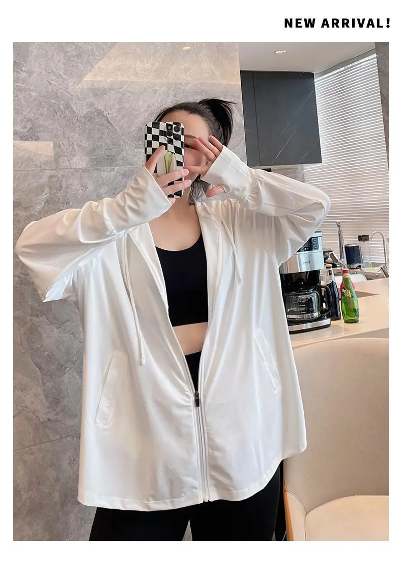 Plus-Size Women Ice Silk Sun Protection Jacket 2025 — feature 37