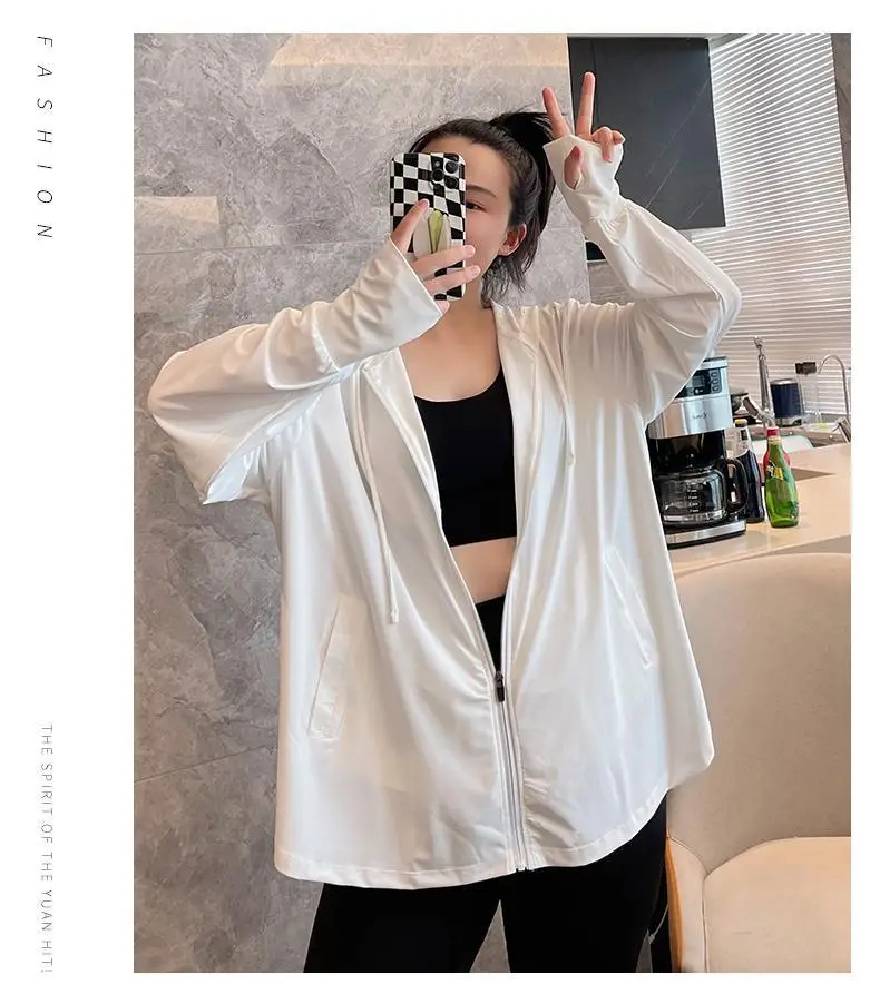 Plus-Size Women Ice Silk Sun Protection Jacket 2025 — feature 38