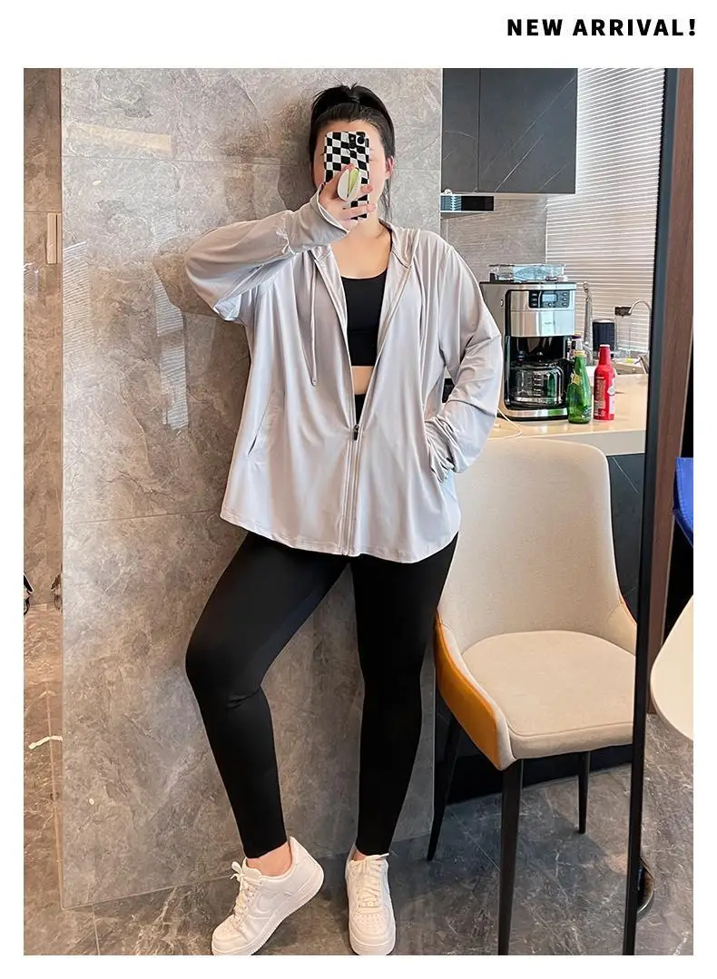 Plus-Size Women Ice Silk Sun Protection Jacket 2025 — feature 8