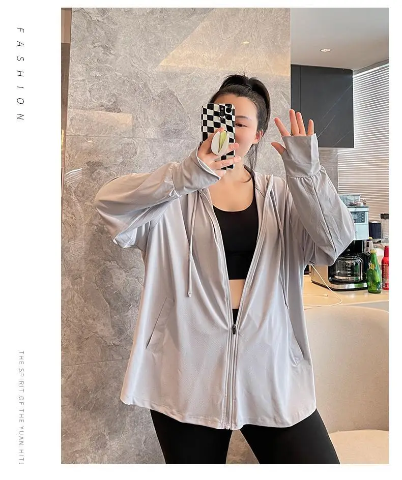 Plus-Size Women Ice Silk Sun Protection Jacket 2025 — feature 9