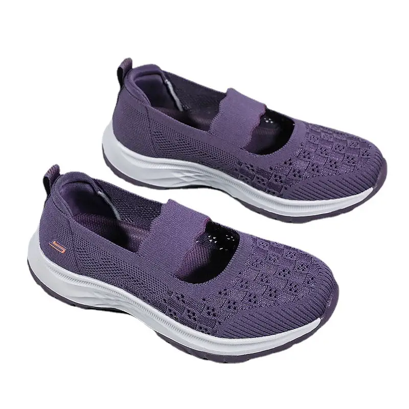 Women's Walking Shoes 2025 Spring and Summer New Foreign Trade Cross-Border Slip-On Casual Sports Fly-Knit Shoes Wholesale - Image 6