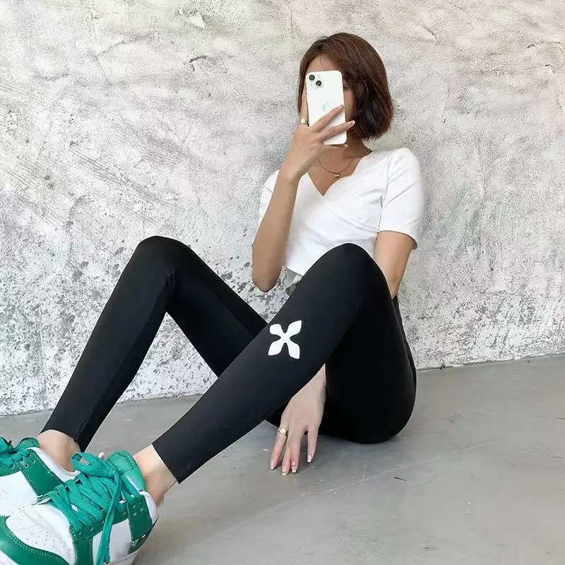Women's Black Tight Shark Pants for Yoga & Sports - Image 5
