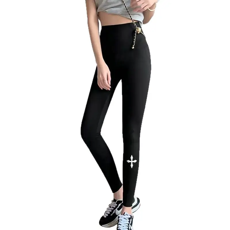 Women's Black Tight Shark Pants for Yoga & Sports - Image 8