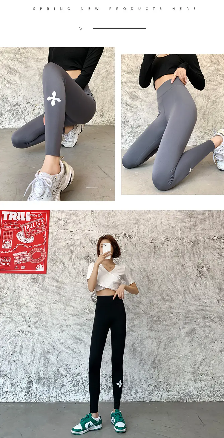 Women's Black Tight Shark Pants for Yoga & Sports — feature 10