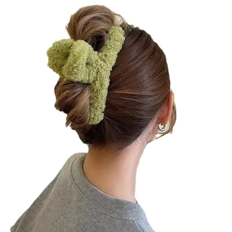 Plush Hair Clip for Women Large Shark Clip Autumn Winter - Image 13