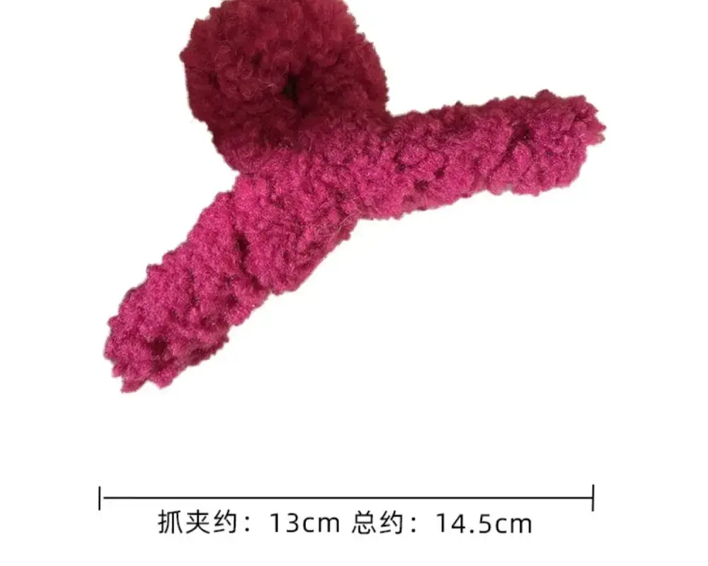 Plush Hair Clip for Women Large Shark Clip Autumn Winter — feature 7
