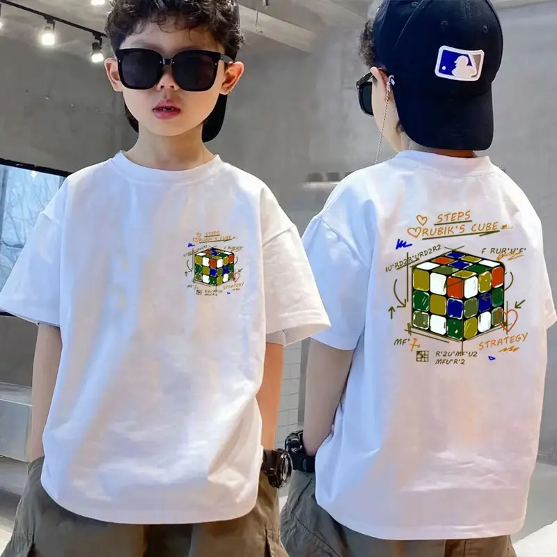 Kids Black T-Shirt Summer 2025 Medium Large - Image 35