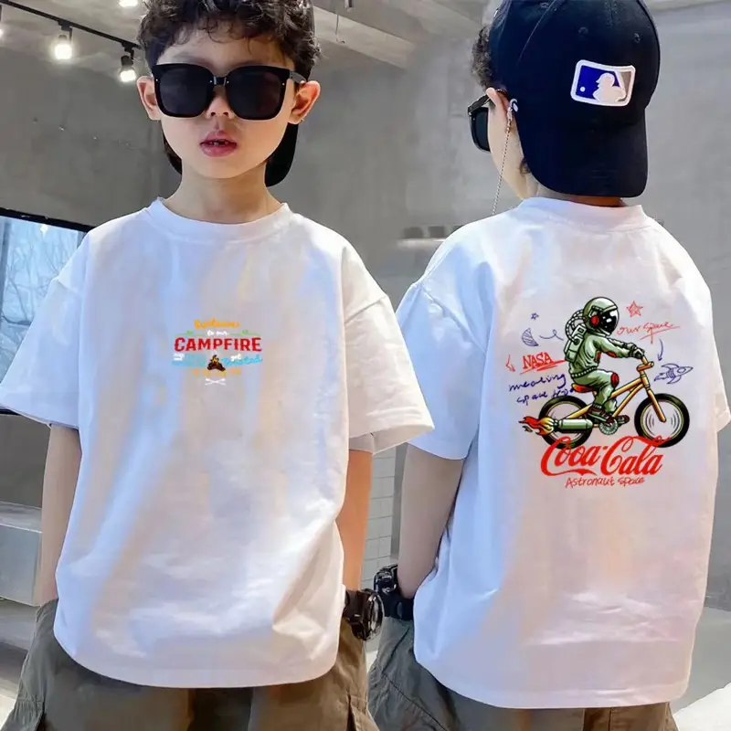 Kids Black T-Shirt Summer 2025 Medium Large - Image 36