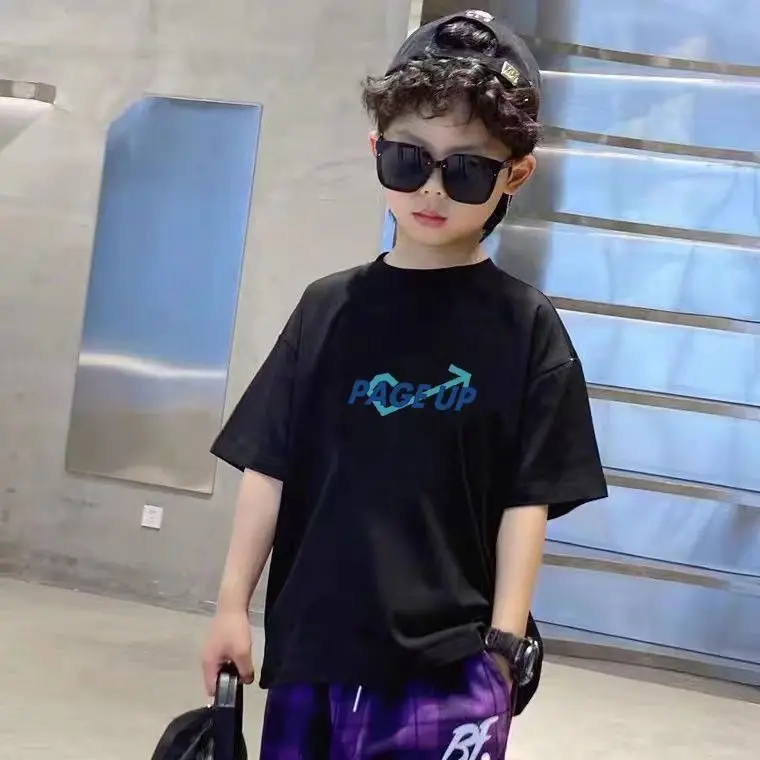 Kids Black T-Shirt Summer 2025 Medium Large — feature 14