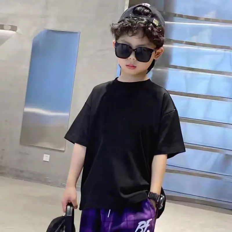 Kids Black T-Shirt Summer 2025 Medium Large — feature 18