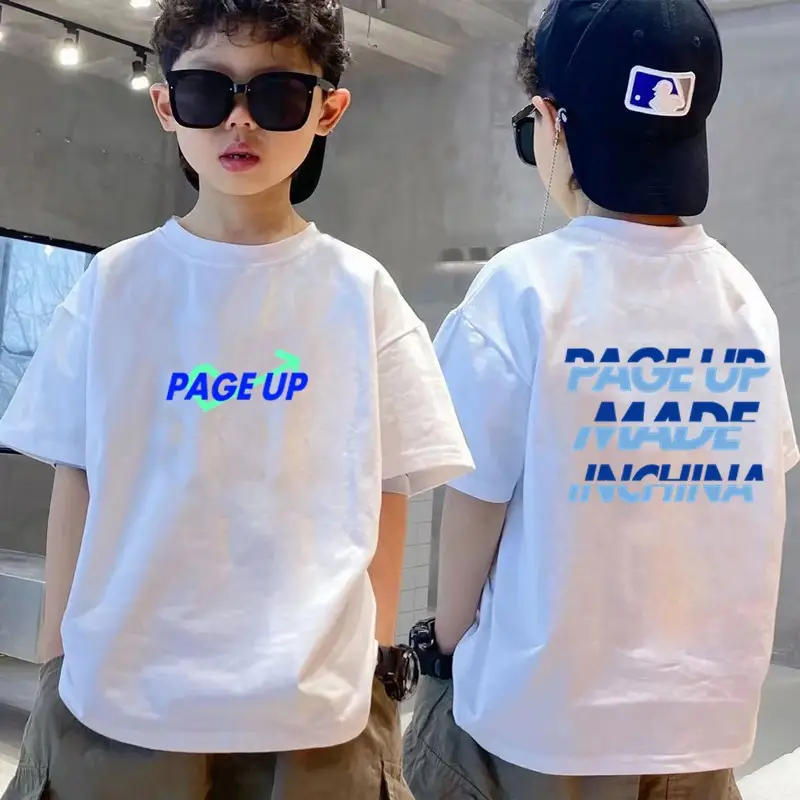 Kids Black T-Shirt Summer 2025 Medium Large — feature 35